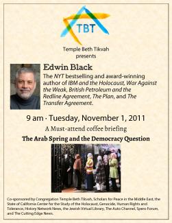 The Arab Spring and the Democracy Question for Temple Beth Tikvah